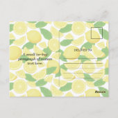 Lemon-achtergrond Briefkaart (Achterkant)