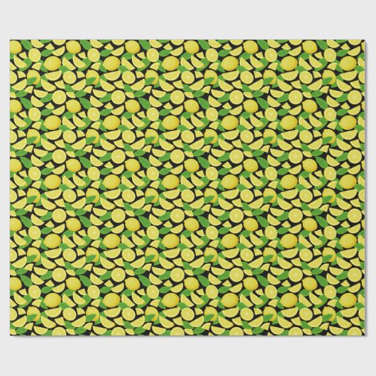 Lemon-achtergrond Cadeaupapier (Vlak)