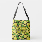 Lemon-achtergrond Crossbody Tas (Achterkant)