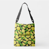 Lemon-achtergrond Crossbody Tas (Voorkant)