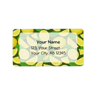 Lemon-achtergrond Etiket