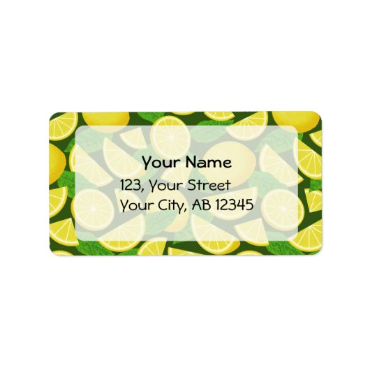 Lemon-achtergrond Etiket (Voorkant)