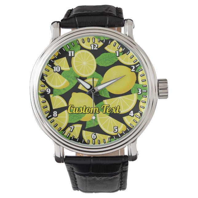 Lemon-achtergrond Horloge (Voorkant)