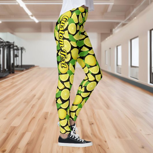 Lemon-achtergrond Leggings