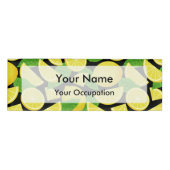 Lemon-achtergrond Naambadge (Voorkant)
