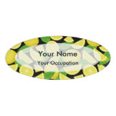 Lemon-achtergrond Naambadge (Voorkant)