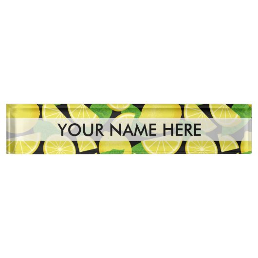 Lemon-achtergrond Naambordje (Voorkant)