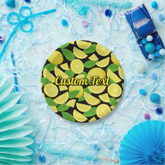 Lemon-achtergrond Papieren Bordje (Feest)