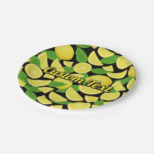 Lemon-achtergrond Papieren Bordje (Gekanteld)