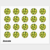 Lemon-achtergrond Ronde Sticker (Vel)