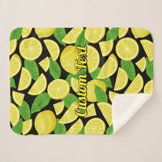 Lemon-achtergrond Sherpa Deken (Voorkant (horizontaal))