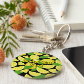 Lemon-achtergrond Sleutelhanger (Zijkant)