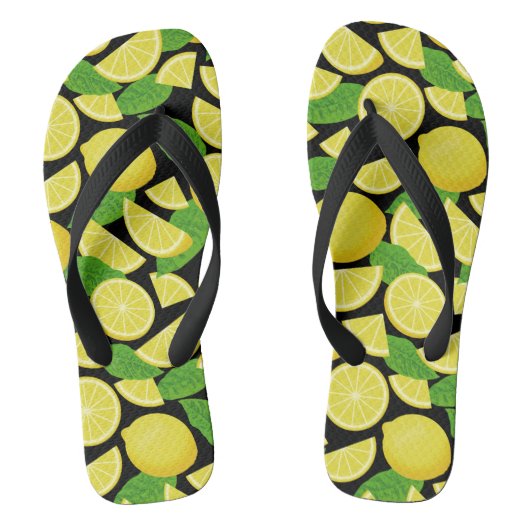 Lemon-achtergrond Teenslippers (Voetbed)