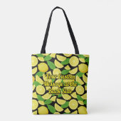Lemon-achtergrond Tote Bag (Achterkant)