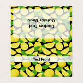 Lemon-achtergrond Visitekaartje (Buitenkant ongevouwen)