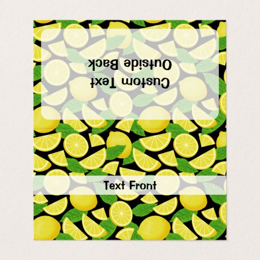 Lemon-achtergrond Visitekaartje (Buitenkant ongevouwen)