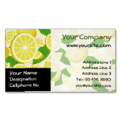 Lemon Achtergrond Visitekaartje Magneet (Voorkant)