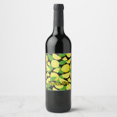 Lemon-achtergrond Wijn Etiket (Voorkant)