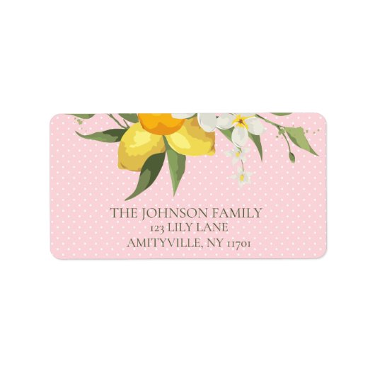 Lemon Address Label (Voorkant)