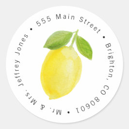 Lemon Address Label Sticker