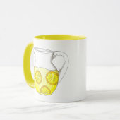 Lemon Ade Yellow Citrus Pitcher Mok (Voorkant links)
