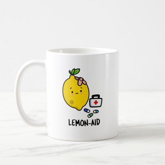 Lemon-aid Funny First Aid Lemon Pun Koffiemok (Links)