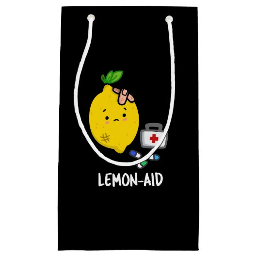 Lemon-aid Grappig EHBO Lemon Pun Dark BG Klein Cadeauzakje (Voorkant)