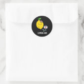 Lemon-aid Grappig EHBO Lemon Pun Dark BG Ronde Sticker (Tas)