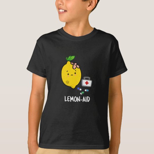Lemon-aid Grappig EHBO Lemon Pun Dark BG T-shirt (Voorkant)