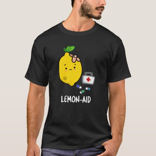 Lemon-aid Grappig EHBO Lemon Pun Dark BG T-shirt (Voorkant)