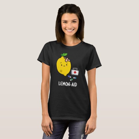 Lemon-aid Grappig EHBO Lemon Pun Dark BG T-shirt