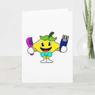 Lemon als Kapper met Kam & Scheermes Kaart