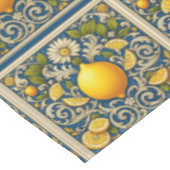 Lemon Amalfi Blue Mediterranean Art Nouveau Tafelkleed (Gekanteld)