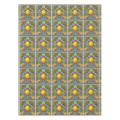 Lemon Amalfi Blue Mediterranean Art Nouveau Tafelkleed (Voorkant)