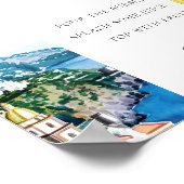 Lemon Amalfi Coast Mimosa Bar Teken Vrijgezellenfe Poster (Hoek)