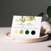 Lemon Amalfi Kust Bruiloft Kleding Enclosure Kaart