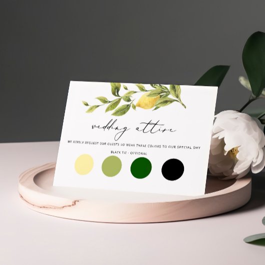 Lemon Amalfi Kust Bruiloft Kleding Enclosure Kaart