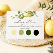 Lemon Amalfi Kust Bruiloft Kleding Enclosure Kaart