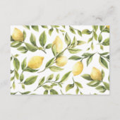 Lemon Amalfi Kust Bruiloft Kleding Enclosure Kaart (Achterkant)