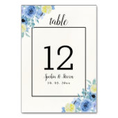 Lemon and Blue Mediterranean Wedding Kaart (Voorkant)