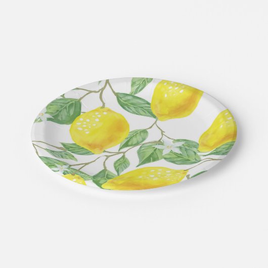 Lemon and Leaves Party Time Citrus Paper Bord (Gekanteld)
