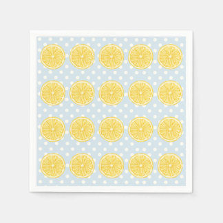 Lemon and Light Blue Summer Napkins Servet