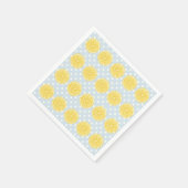 Lemon and Light Blue Summer Napkins Servet (Hoek)
