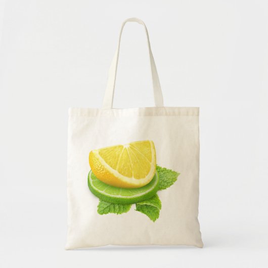 Lemon and lime slices tote bag (Voorkant)