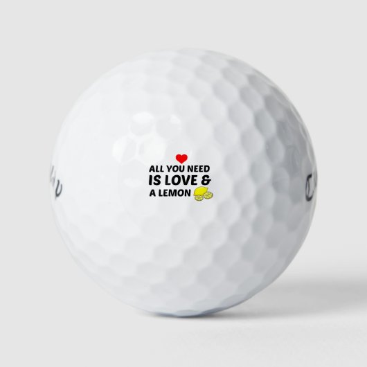 LEMON AND LOVE GOLFBALLEN (Voorkant)