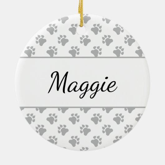Lemon and White Beagle Dog met aangepaste tekst Keramisch Ornament (Achterkant)