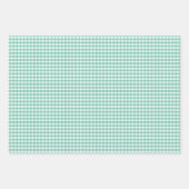 Lemon Aqua Gingham Inpakpapier Vel (Voorkant 2)
