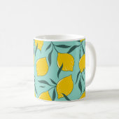 Lemon Art Mode Abstract Naadloos Koffiemok (Voorkant rechts)