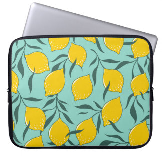 Lemon Art Mode Abstract Naadloos Laptop Sleeve
