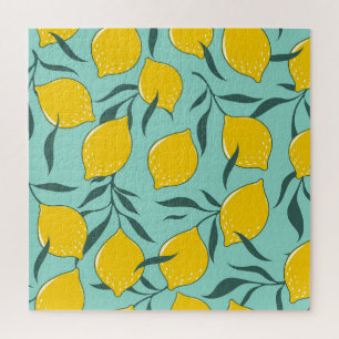 Lemon Art Mode Abstract Naadloos Legpuzzel